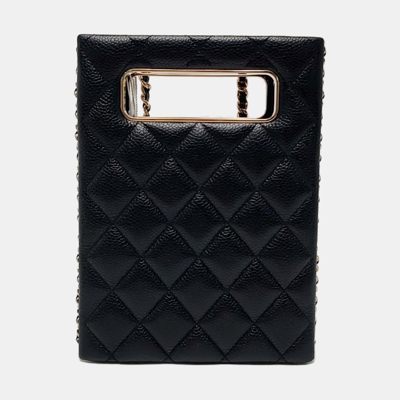 Quilted Grained Calfskin Black