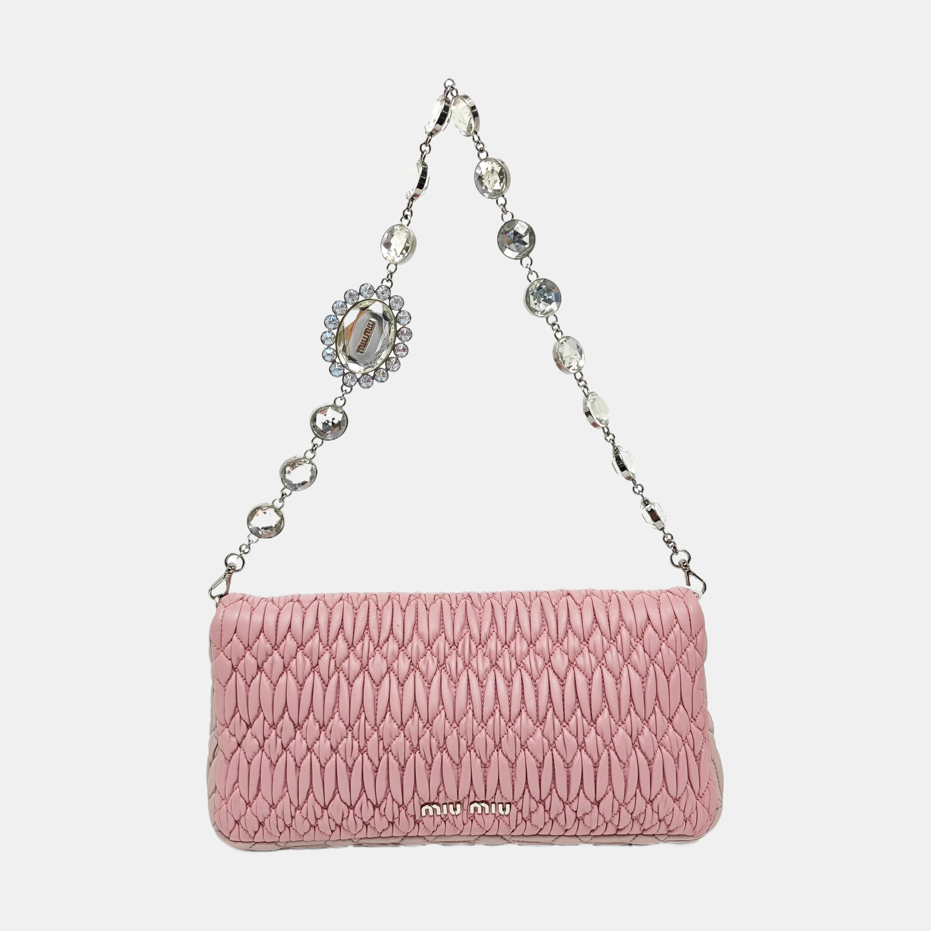 Crystal Quilted Lambskin Pink