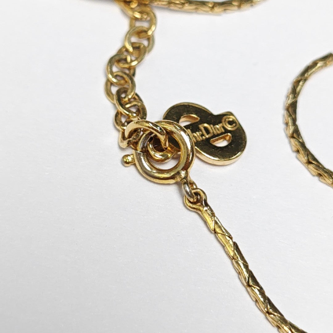 Twist Round Metal Gold Necklace