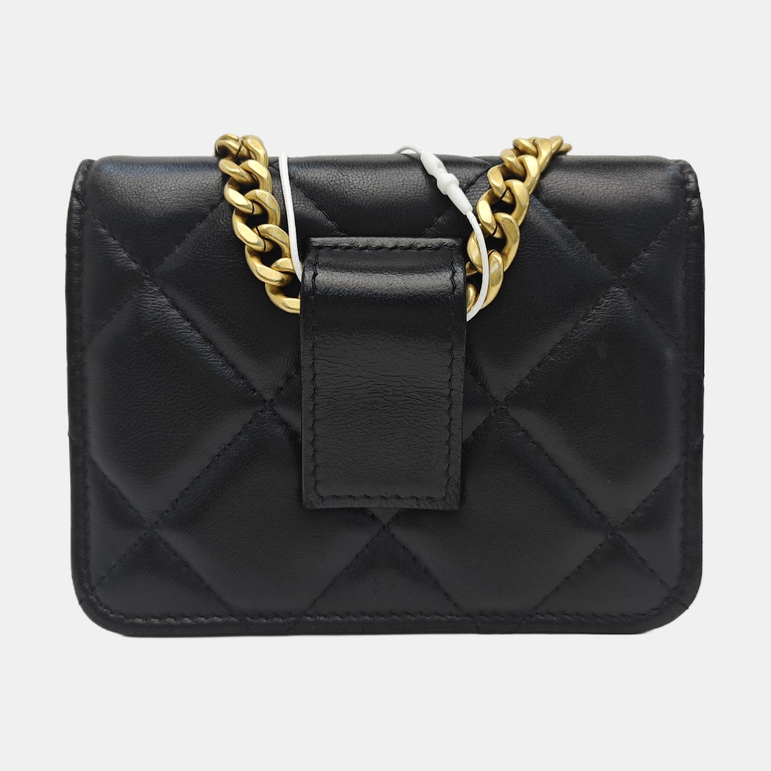 Quilted Lambskin Shoulder Bag Black