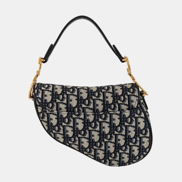 Saddle Mini Oblique Canvas Blue
