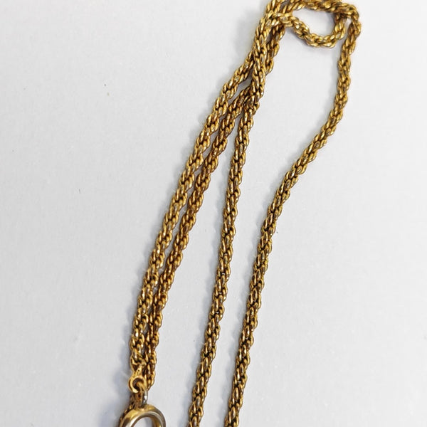 Petit CD Metal Gold Necklace