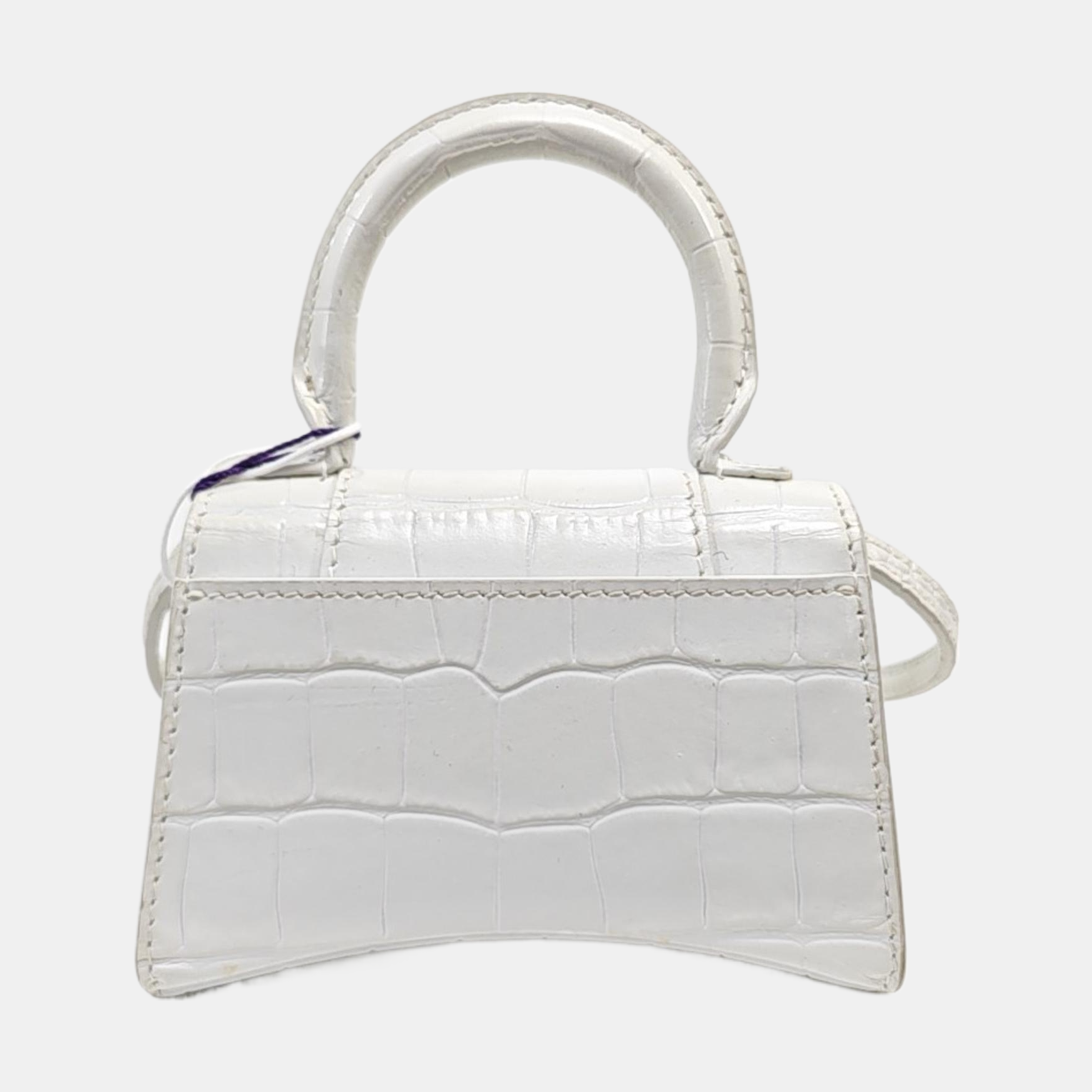 Hourglass Mini Calfskin White