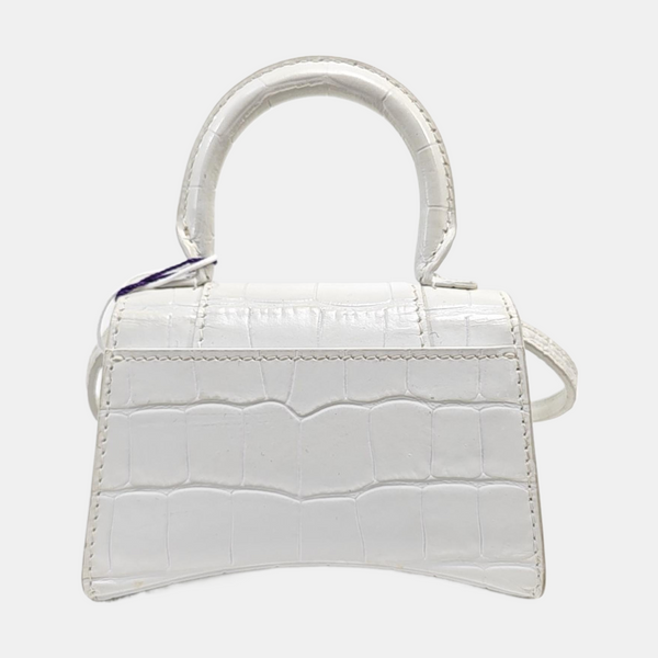 Hourglass Mini Calfskin White