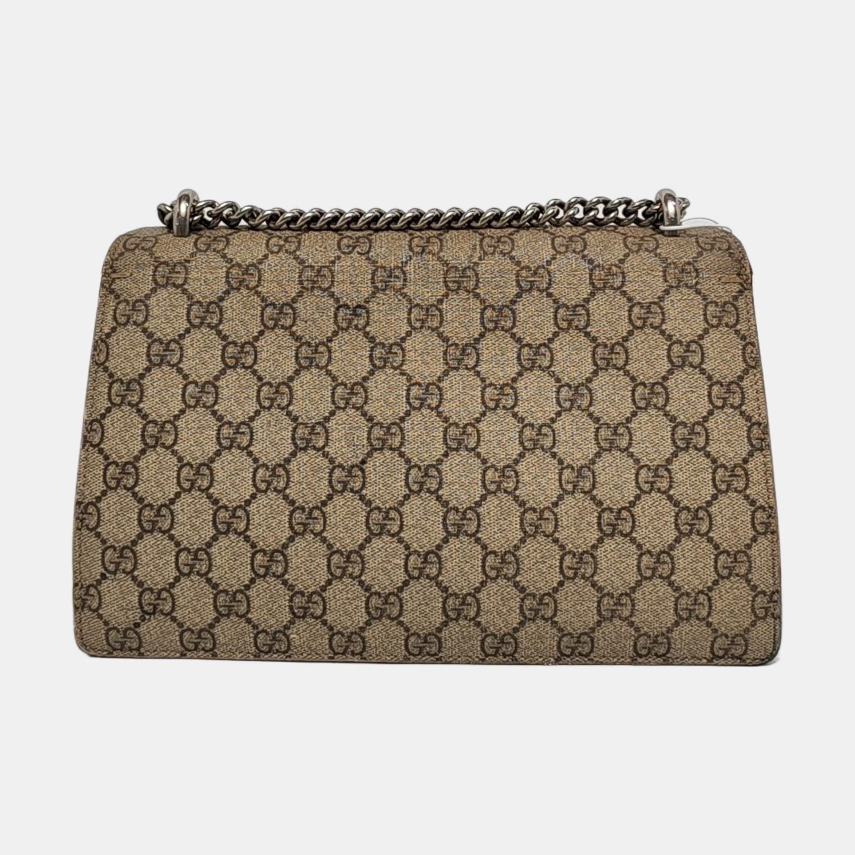 Dionysus Small Monogram Coated Canvas Beige