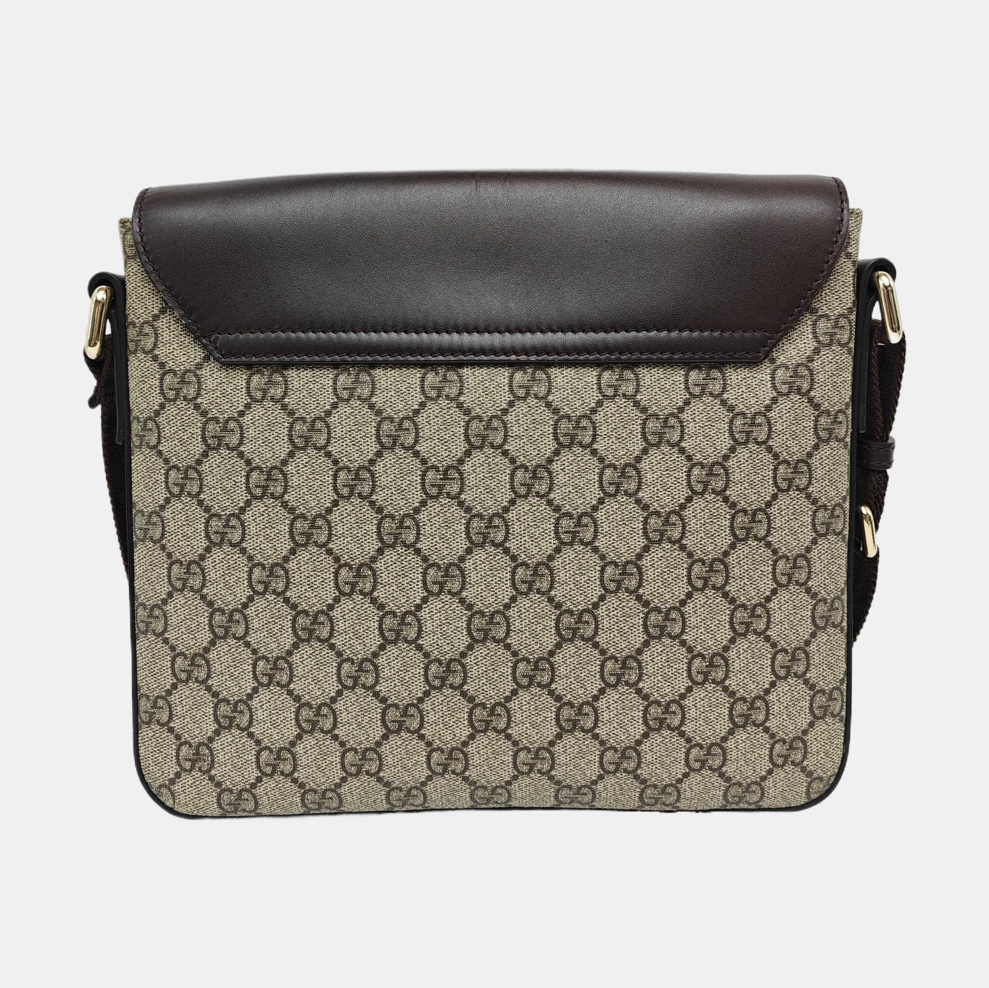 Monogram Coated Canvas Crossbody Bag Beige