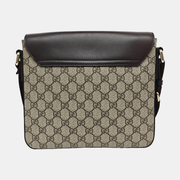 Monogram Coated Canvas Crossbody Bag Beige
