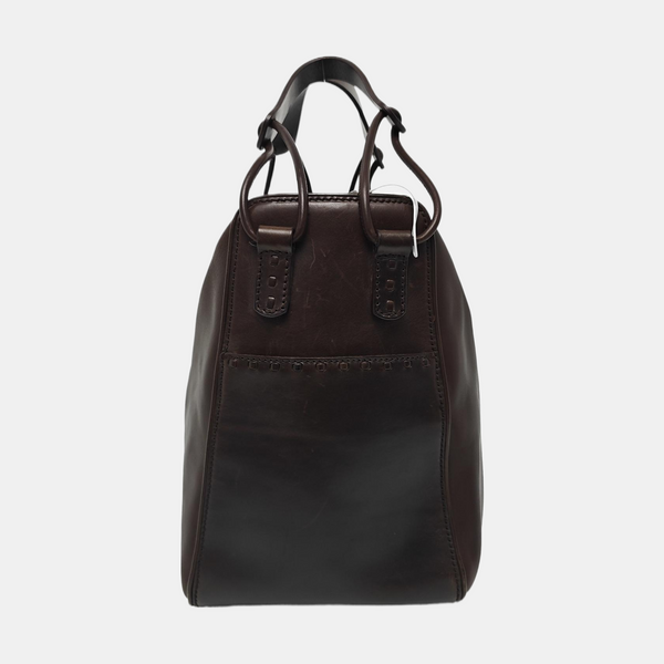 Calfskin Top Handle Bag Brown