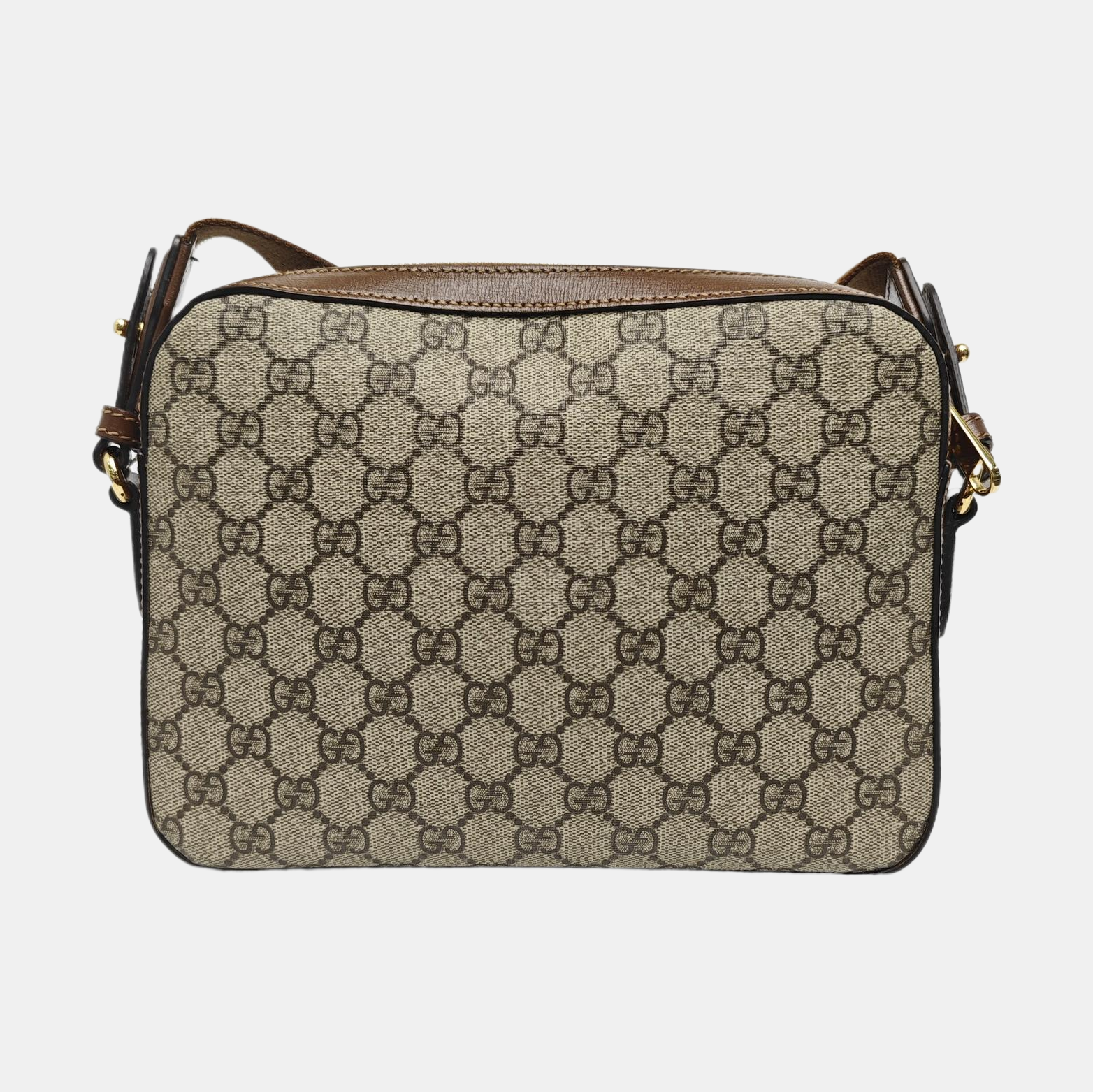 Monogram Coated Canvas Shoulder Bag Black