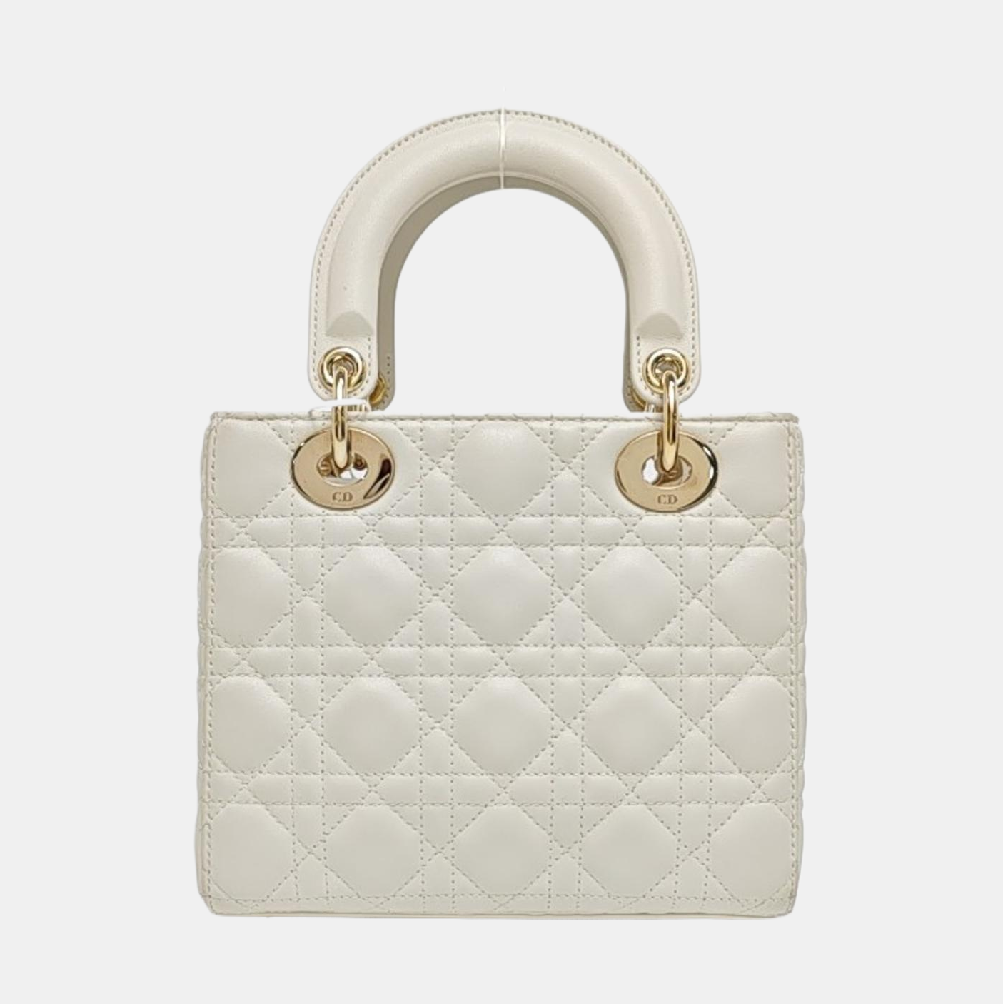 Lady Dior Small Cannage Lambskin White