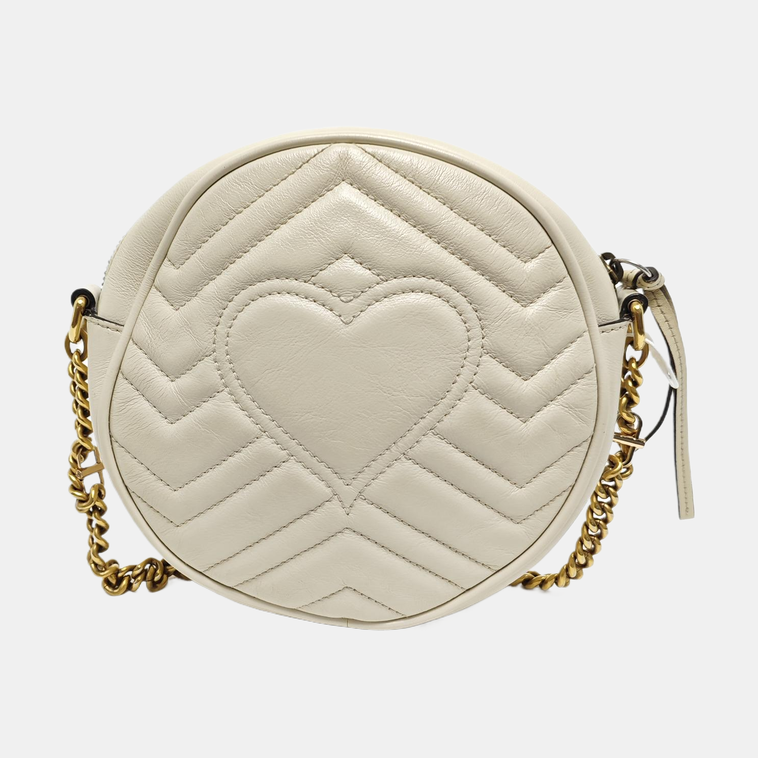 GG Marmont Mini Quilted Calfskin White