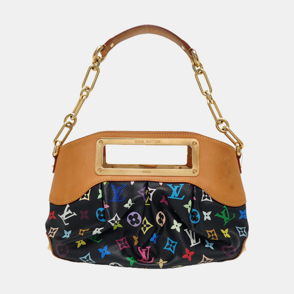 JUDY PM Monogram Coated Canvas Black