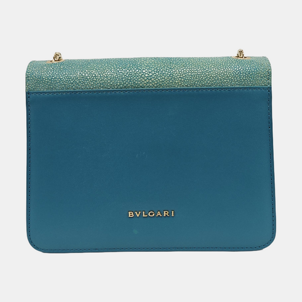 SERPENTI FOREVER Small Stingray Leather Green