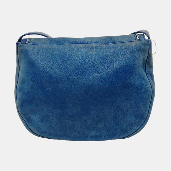 Leather Shoulder Bag Blue
