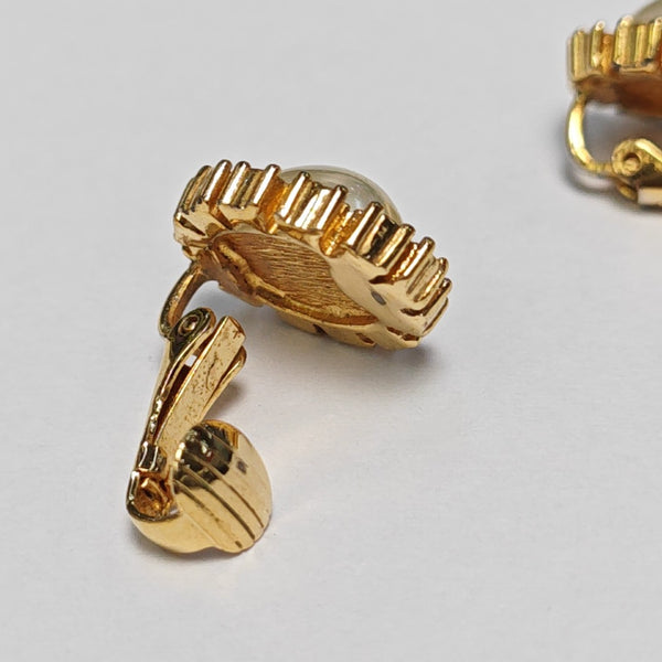 Metal Gold Clip On Earrings