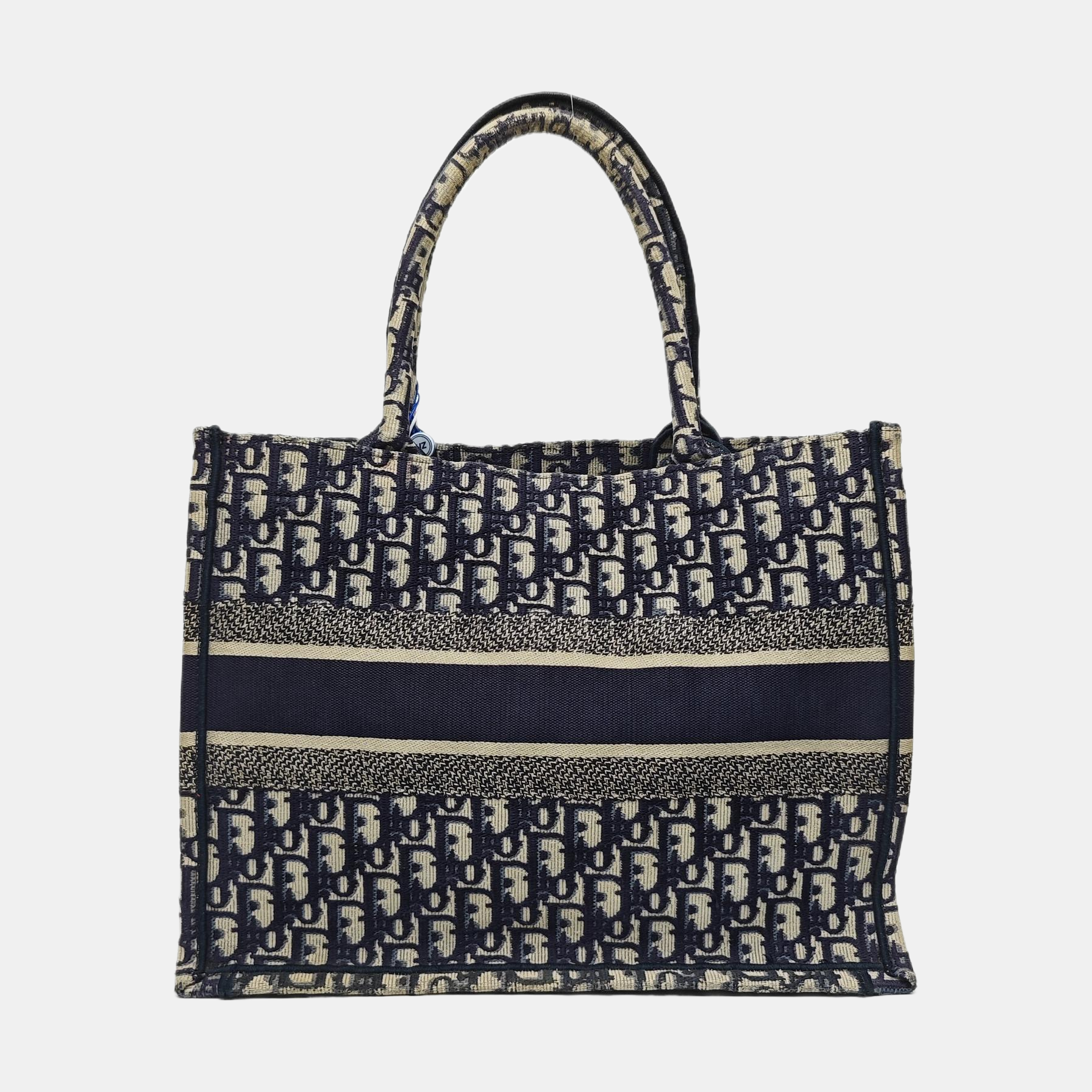 Book Tote Medium Oblique Canvas Blue