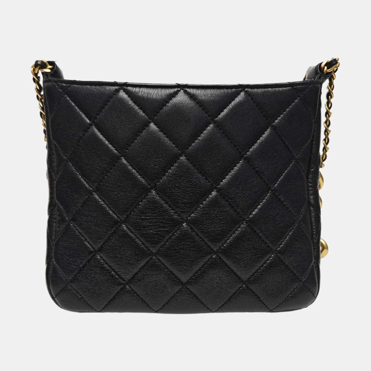 Quilted Lambskin Crossbody Bag Black