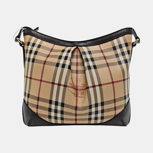 Coated Canvas Shoulder Bag Beige