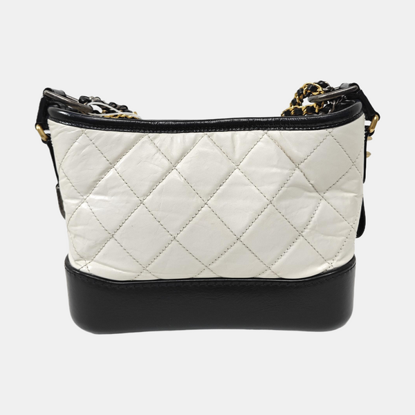 GABRIELLE Small Quilted Calfskin White