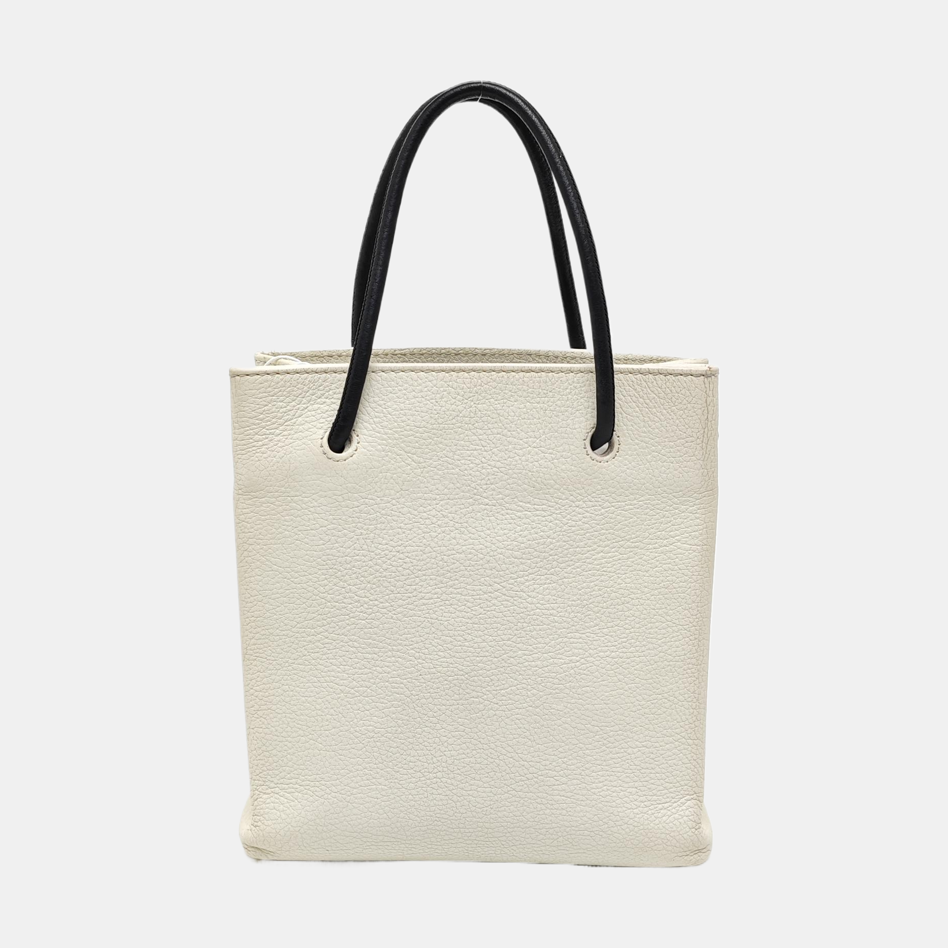 Shopping Bag Super Mini Calfskin White