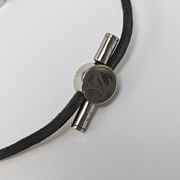 SPACE LV Fabric Gray Bangle