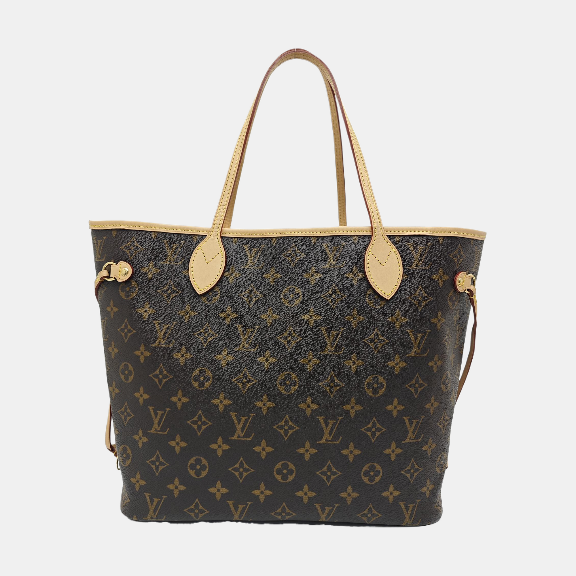 NEVERFULL MM Monogram Coated Canvas Brown