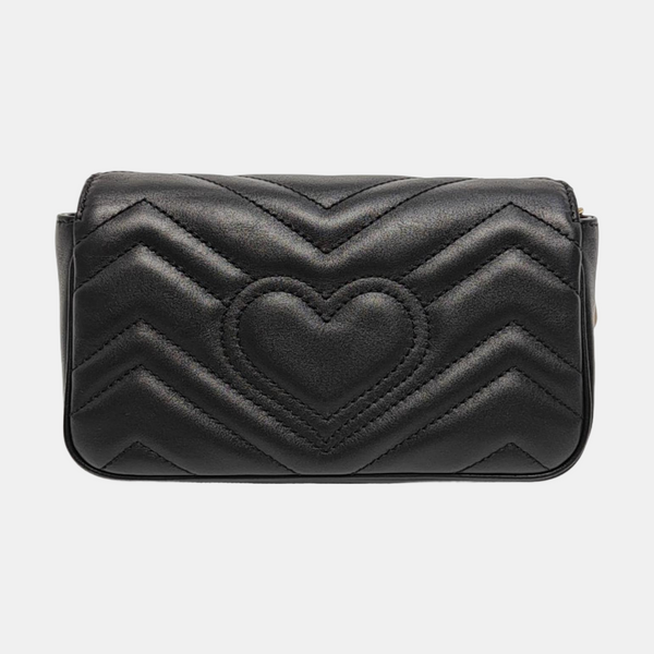 GG Marmont Mini Quilted Calfskin Black