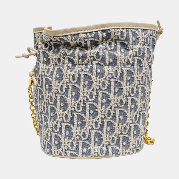 30 Montaigne Mini Oblique Canvas Blue