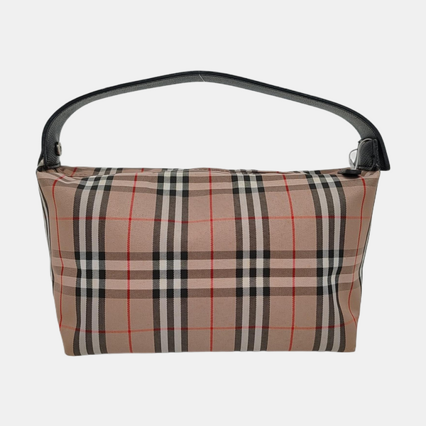 Coated Canvas Top Handle Bag Brown