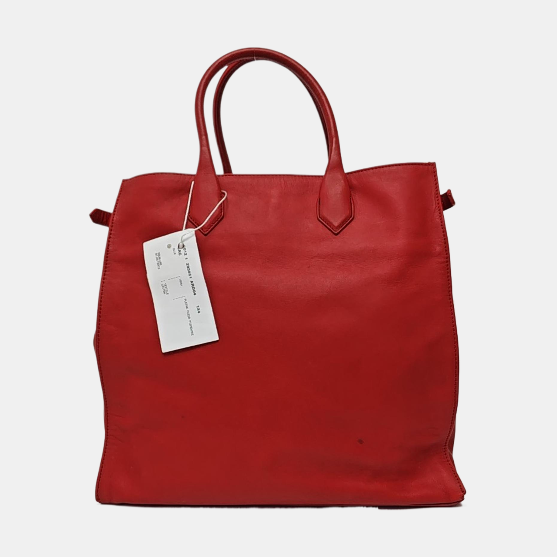 Padlock Work Calfskin Red