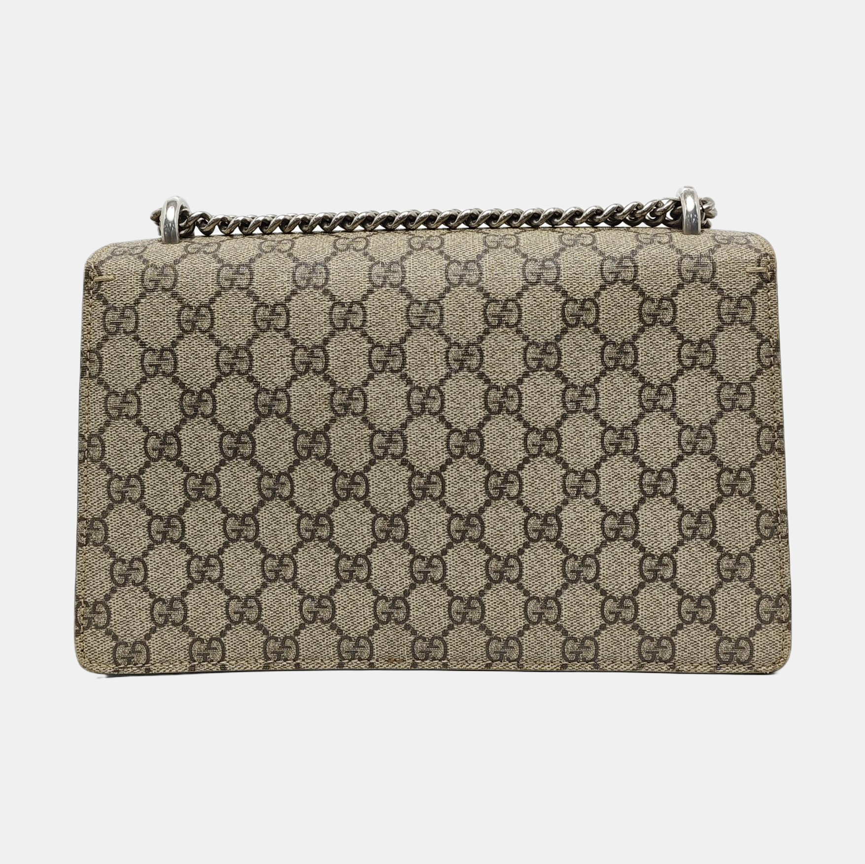 Dionysus Small Monogram Coated Canvas Beige