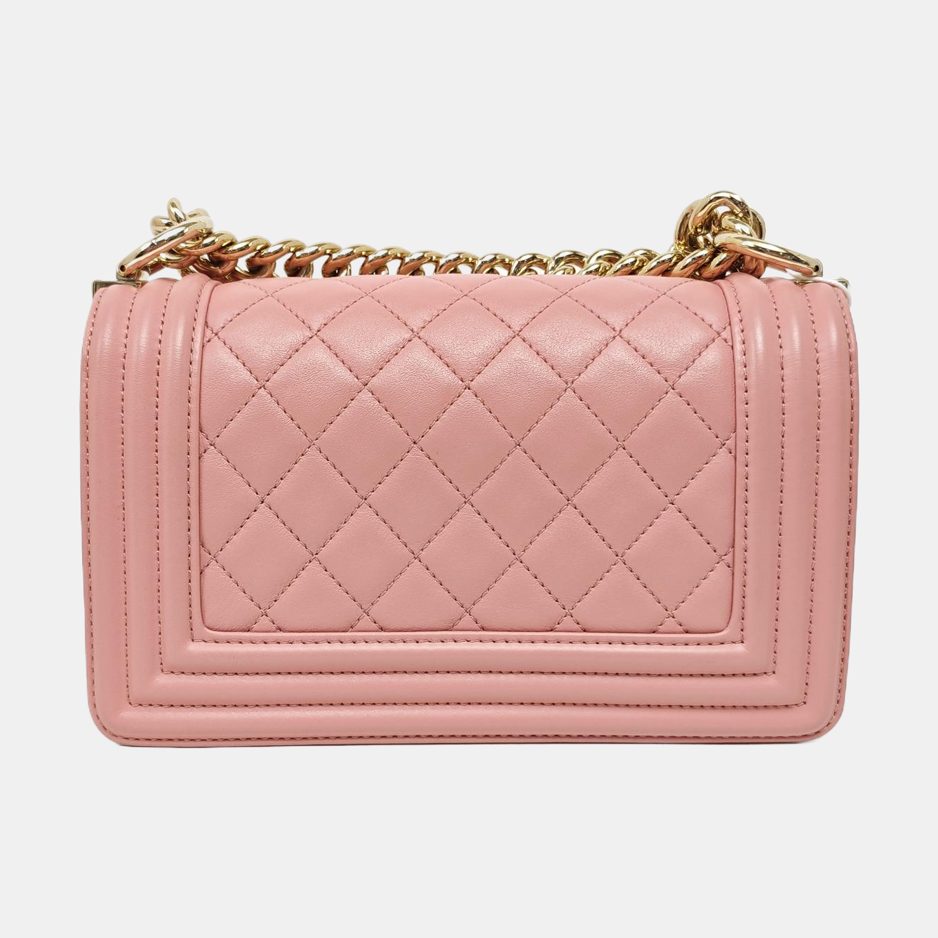 BOY CHANEL Small Quilted Calfskin Pink
