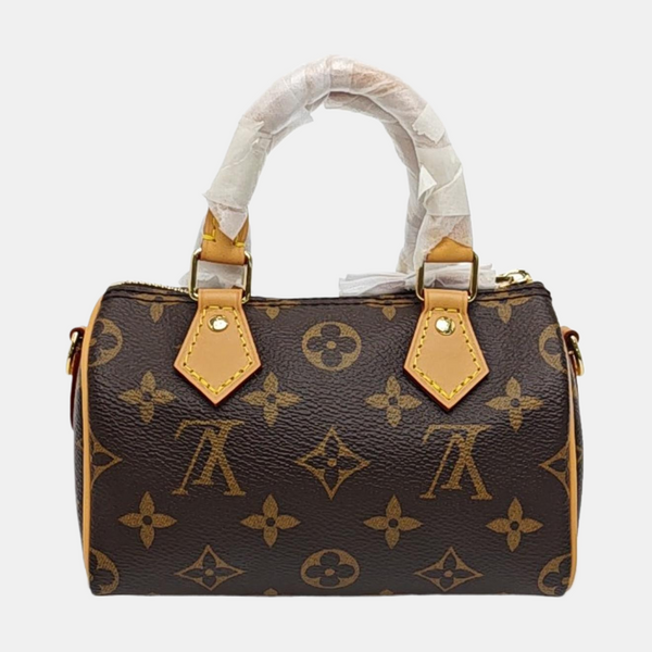 SPEEDY Nano Monogram Coated Canvas Brown