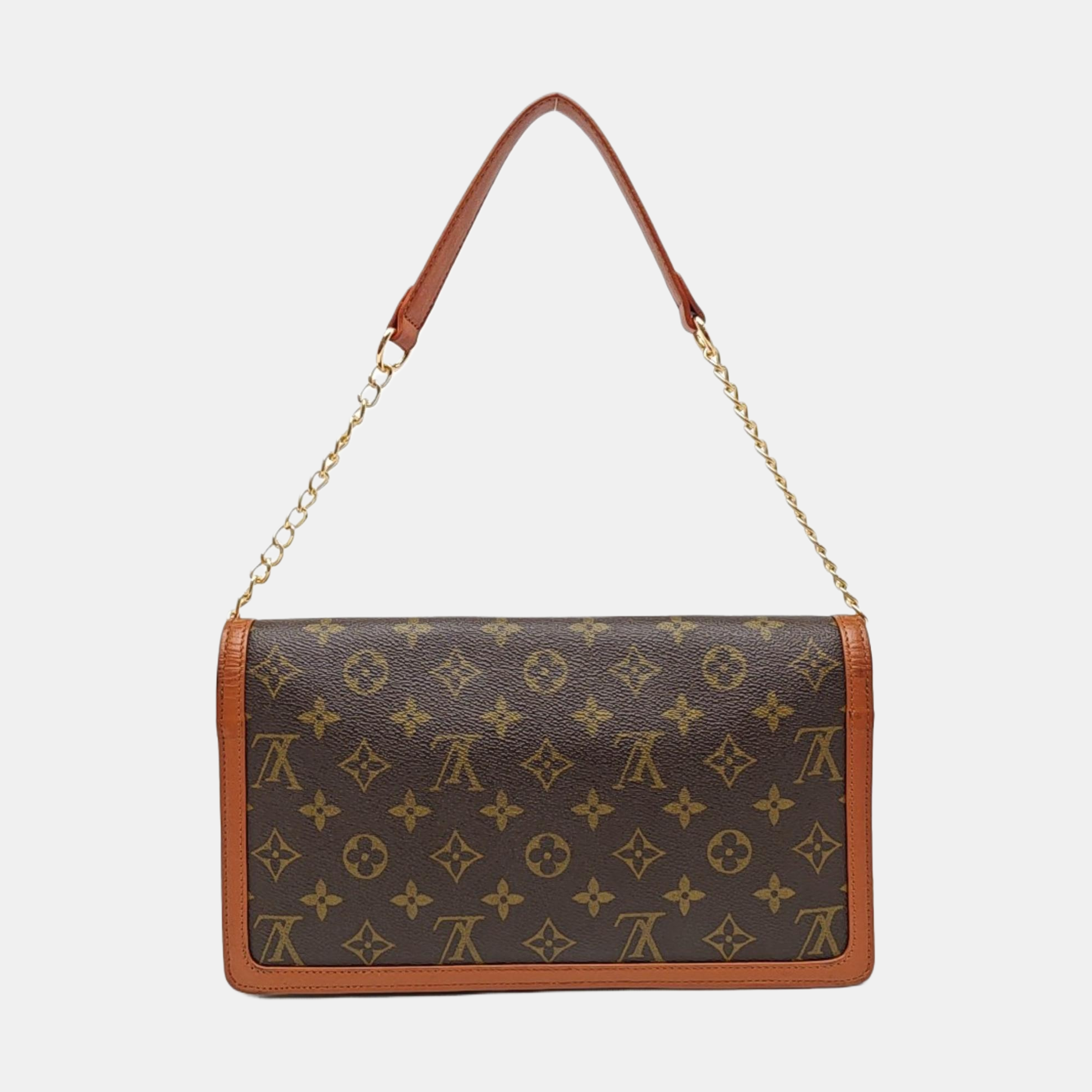 DAME GM Monogram Coated Canvas Brown