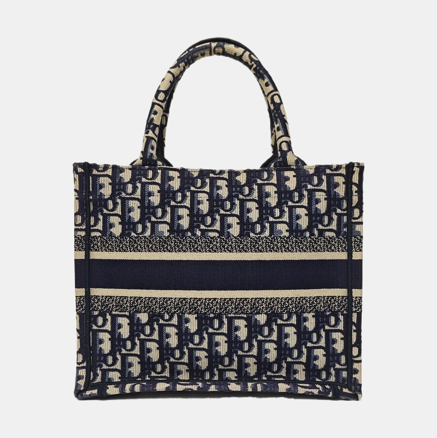 Book Tote Small Oblique Canvas Blue