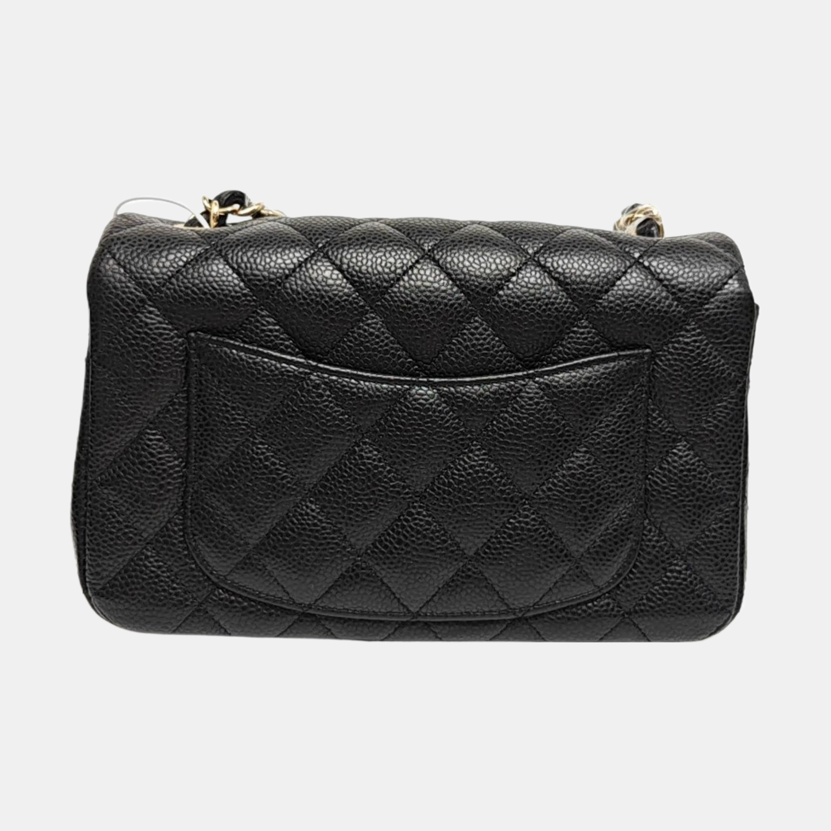 CLASSIC FLAP Mini Quilted Grained Calfskin Black