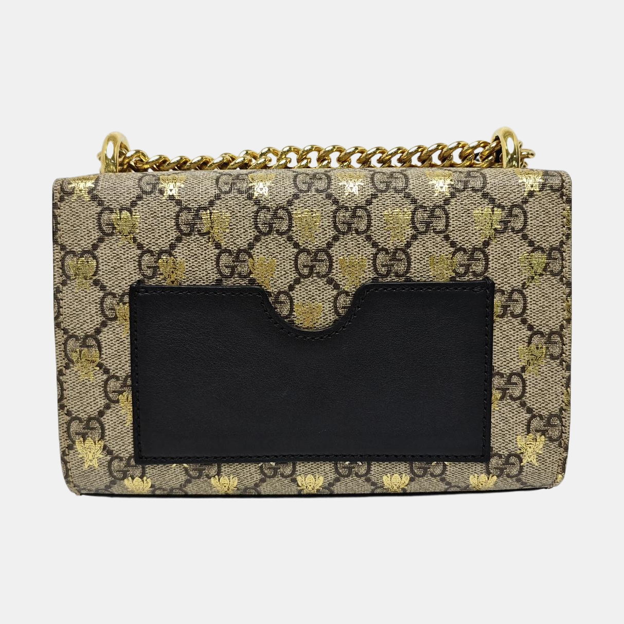 Padlock Small Monogram Coated Canvas Beige