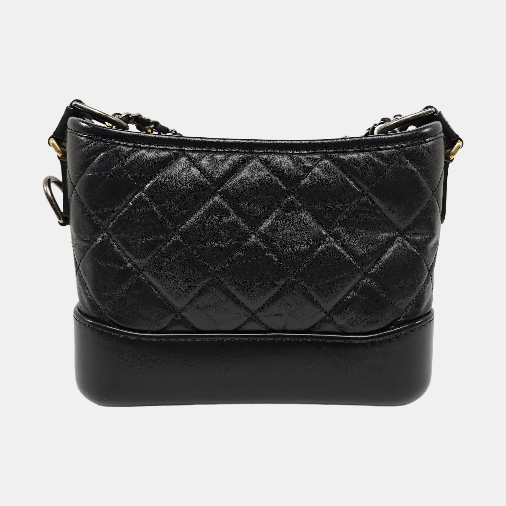 GABRIELLE Small Quilted Calfskin Black