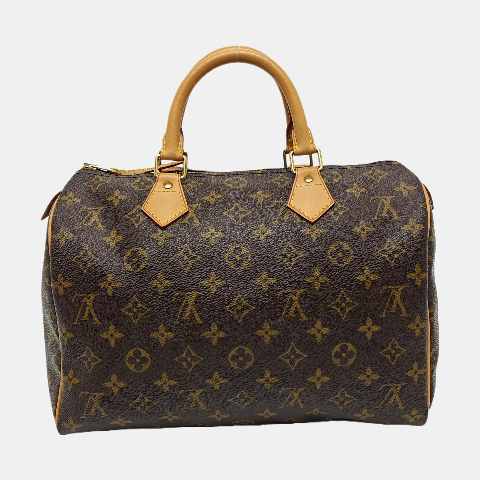 Authenticated pre-owned  SPEEDY 30 Monogram Coated Canvas Brown - Top Handle Bag at Looply