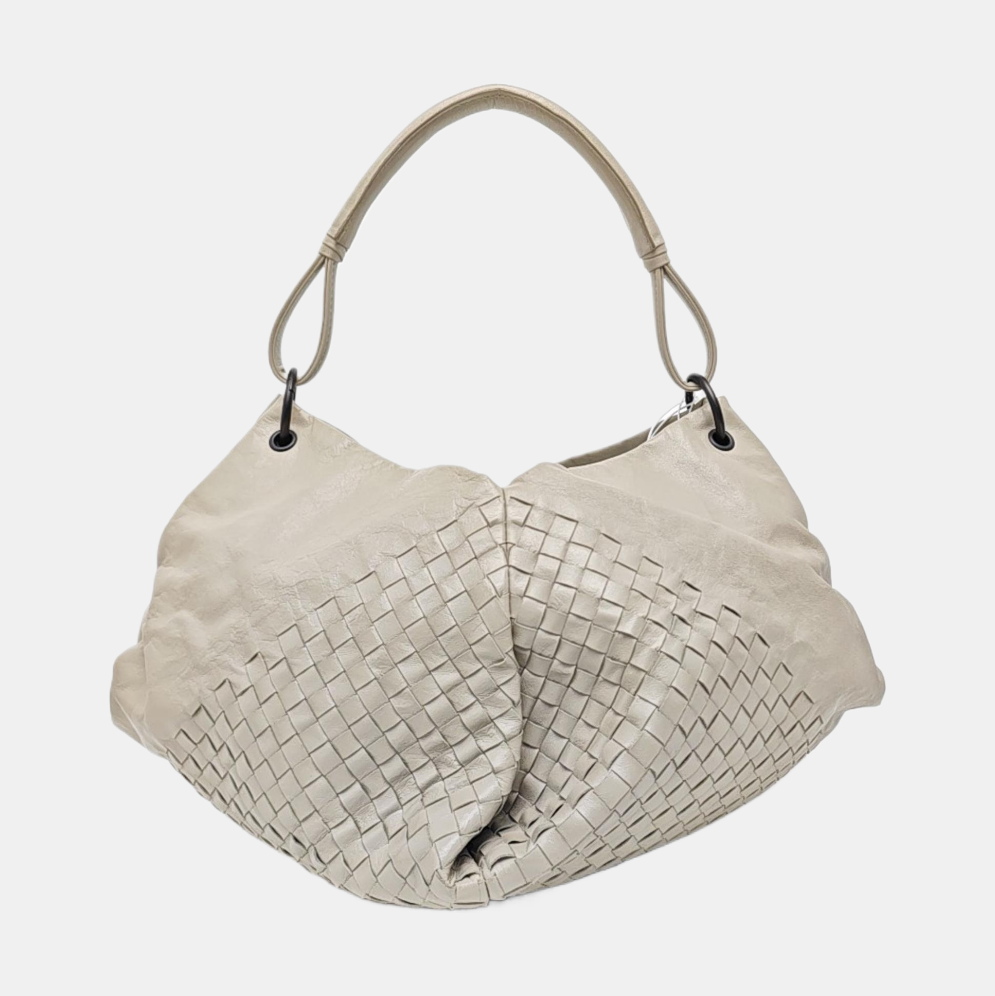 Calfskin Top Handle Bag Gray