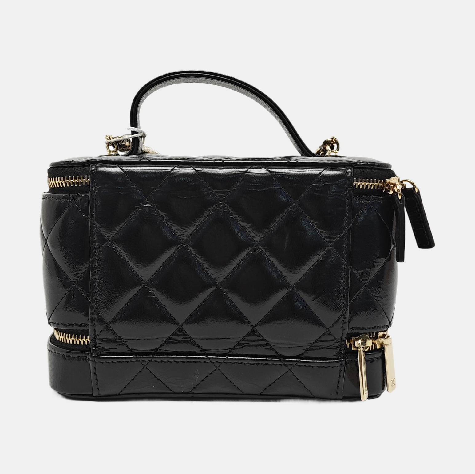 VANITY CASE Small Quilted Lambskin Black