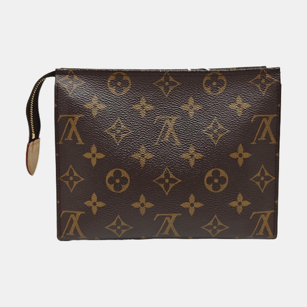TOILET POCKET 19 Monogram Coated Canvas Brown
