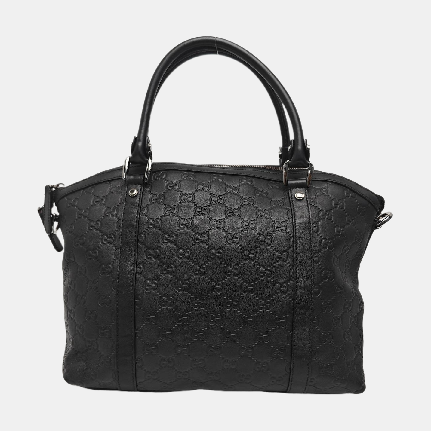 Monogram Calfskin Tote Bag Black