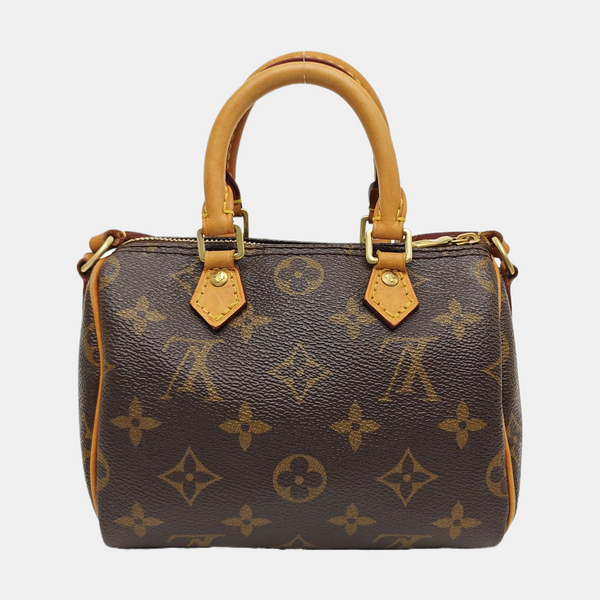 SPEEDY Nano Monogram Coated Canvas Brown