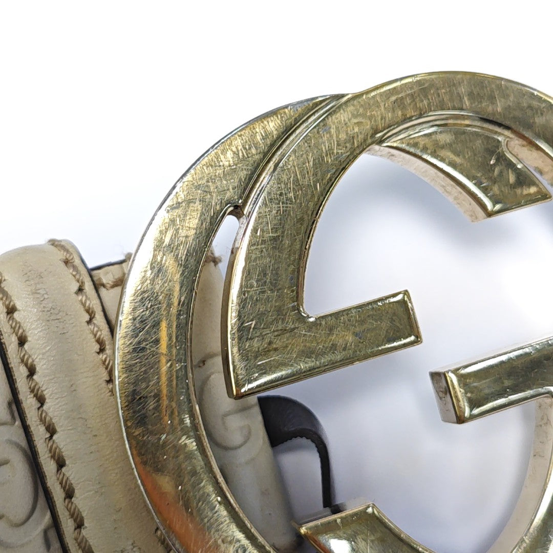 Leather Belt White