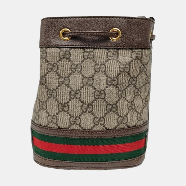 Ophidia Mini Monogram Coated Canvas Beige