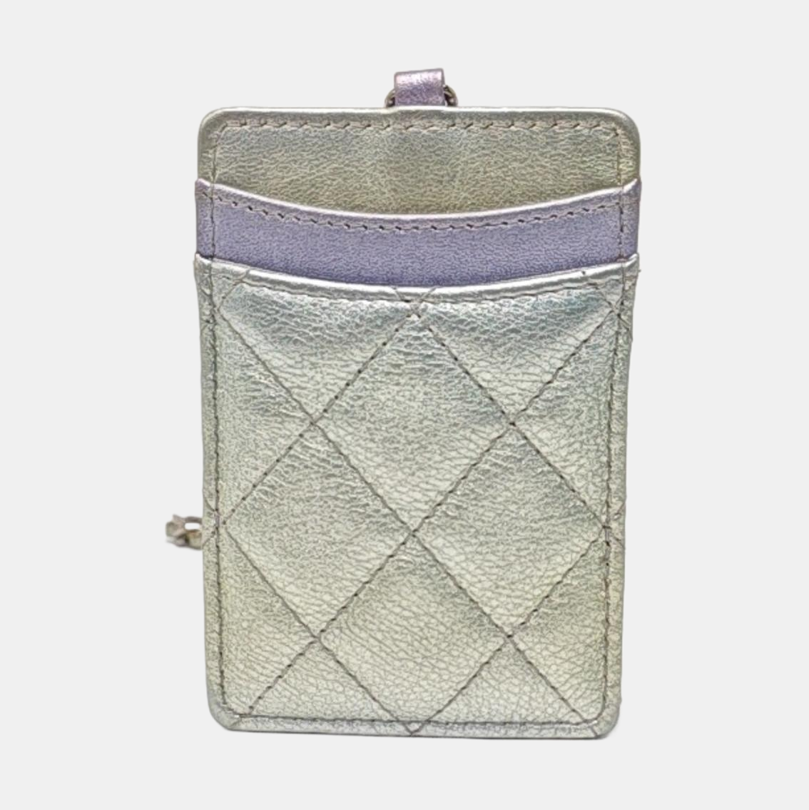 Quilted Calfskin Card Holder Multicolor
