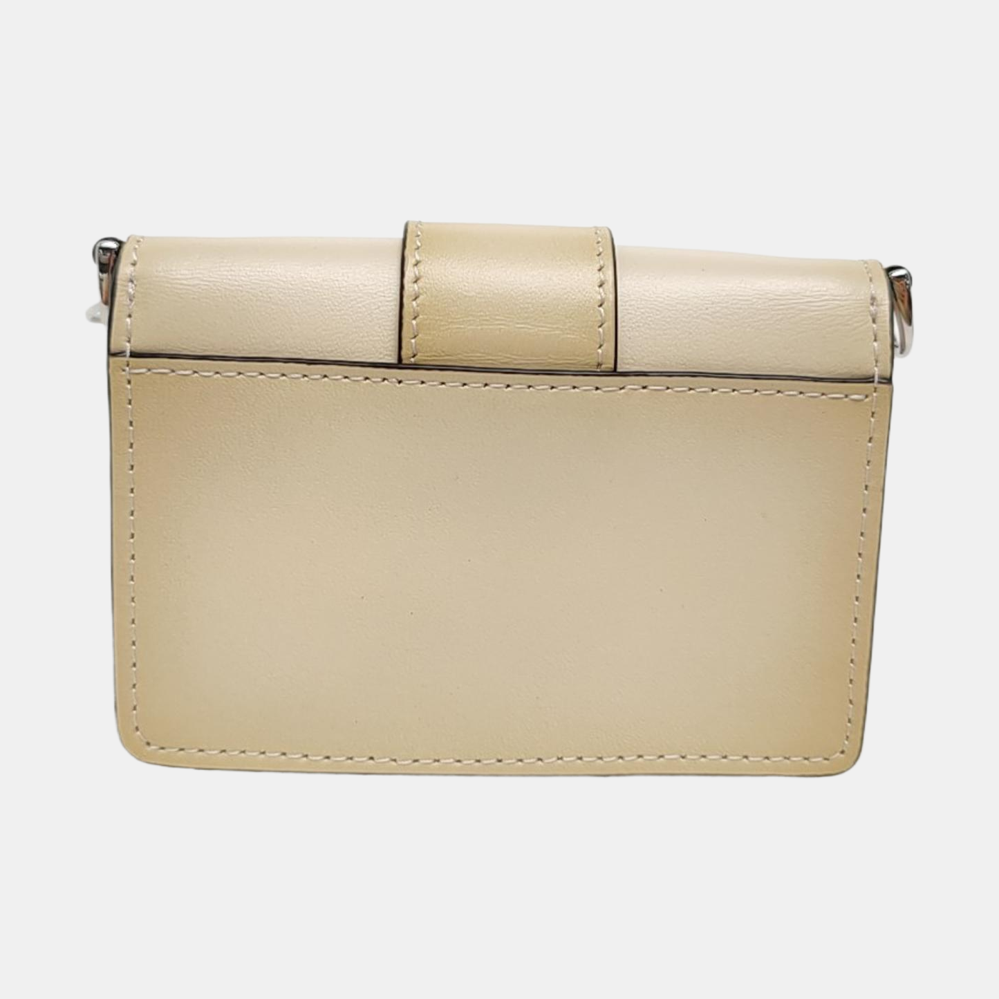 Authenticated pre-owned  Baguette Mini Calfskin Beige - Shoulder Bag at Looply