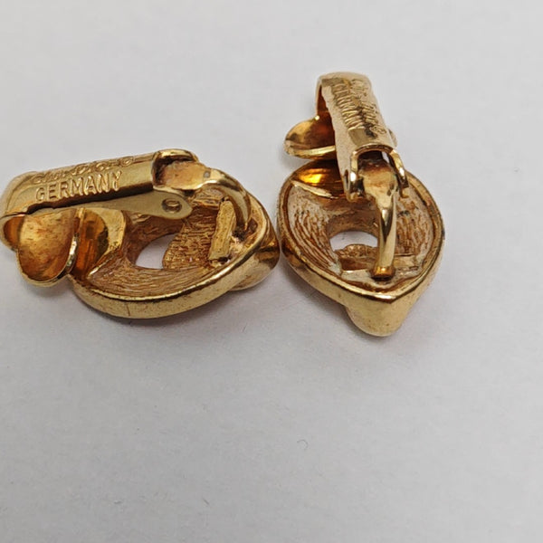 Metal Gold Clip On Earrings