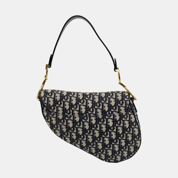 Saddle Medium Monogram Canvas Blue